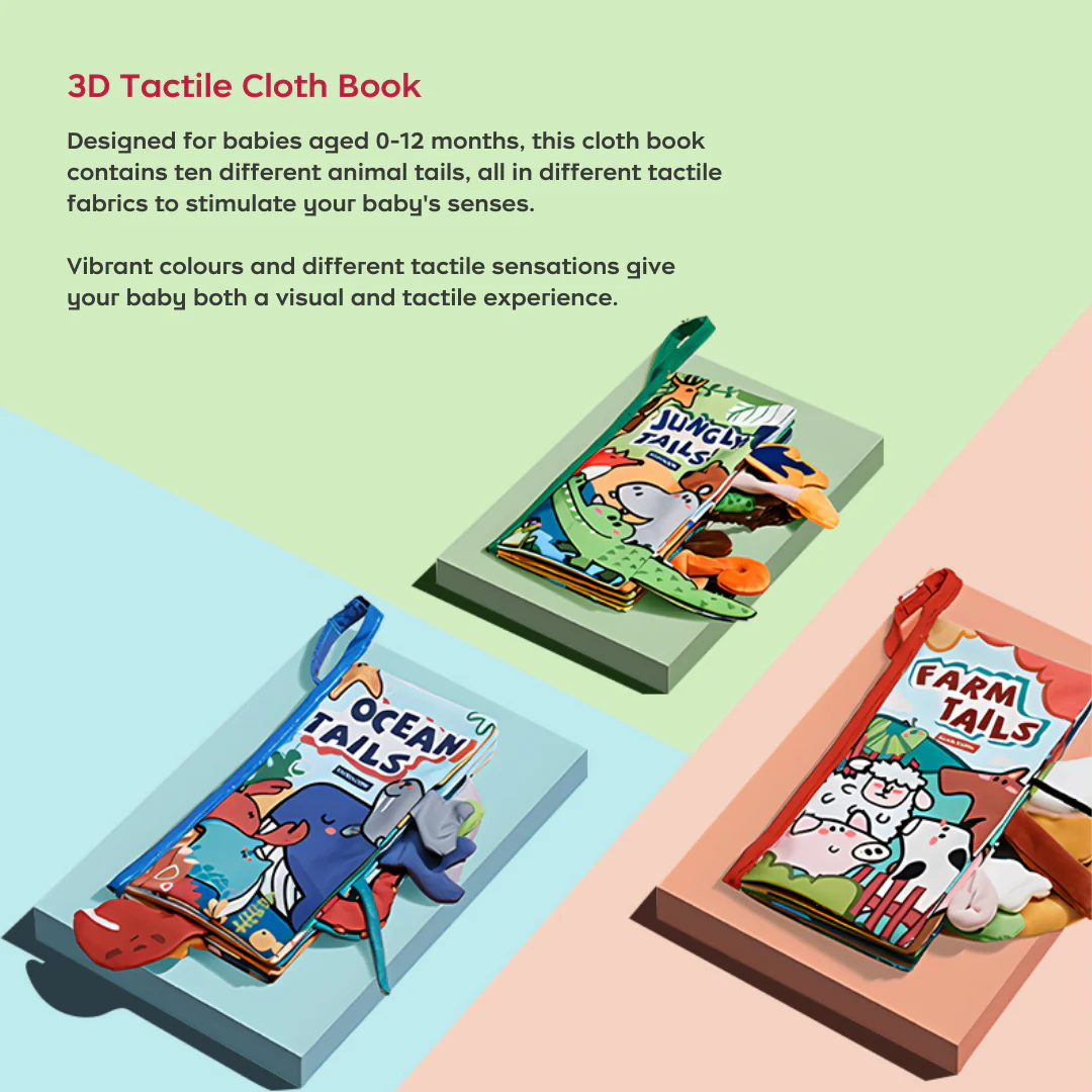 Bc Babycare - Animal Tails Cloth Books