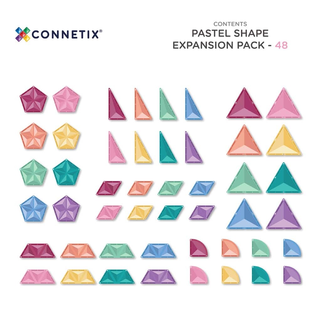 CONNETIX - Pastel Shape Expansion Pack 48 pc