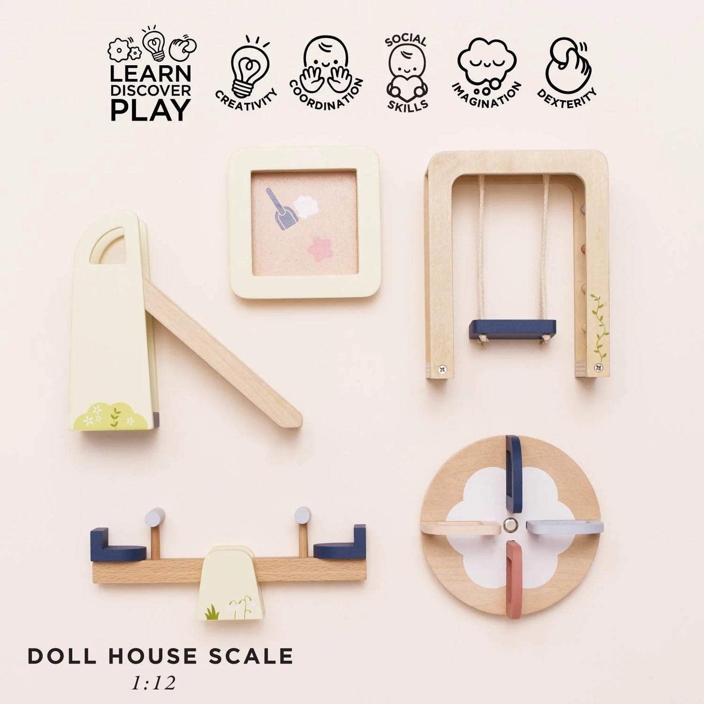 LE TOY VAN - Wooden Dolls House Outdoor Play Furniture - 5 piece