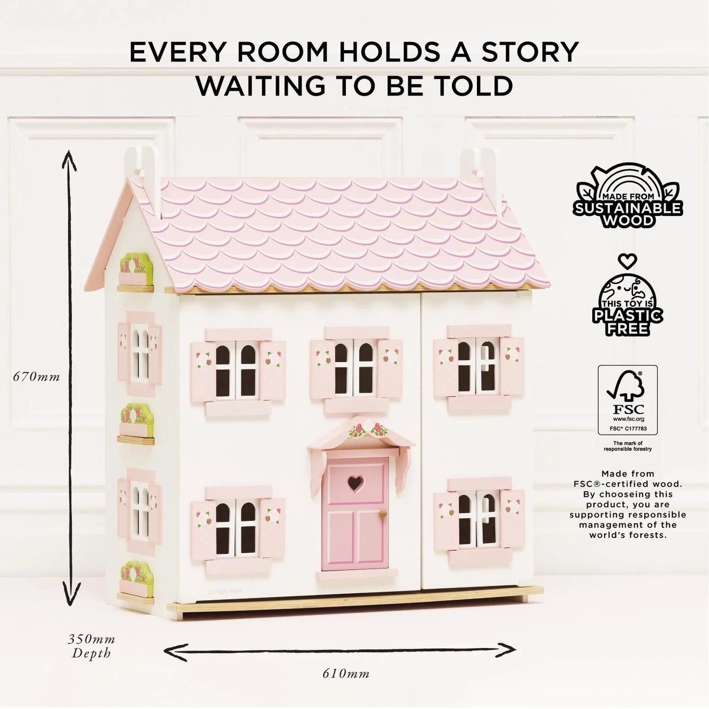 LE TOY VAN - Sophie's Wooden House Doll House