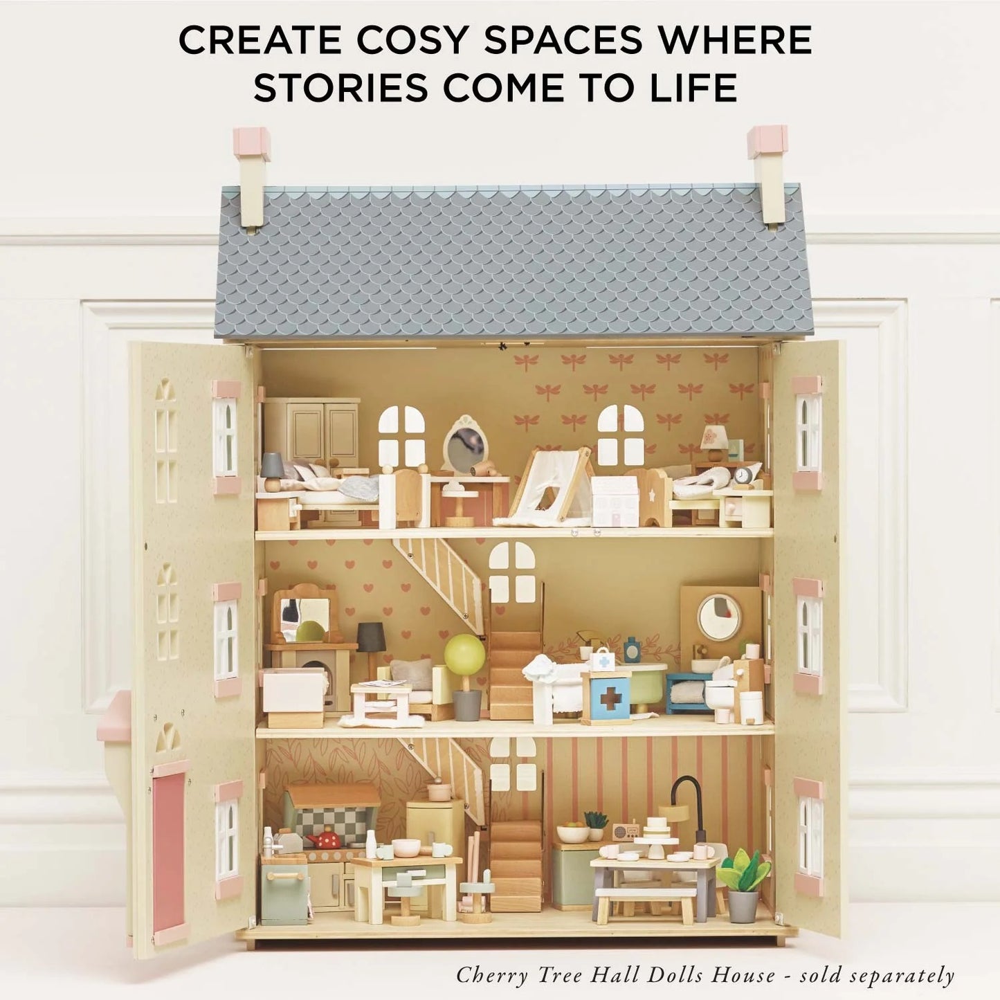 LE TOY VAN - Wooden Dolls House Dining Room -18 piece