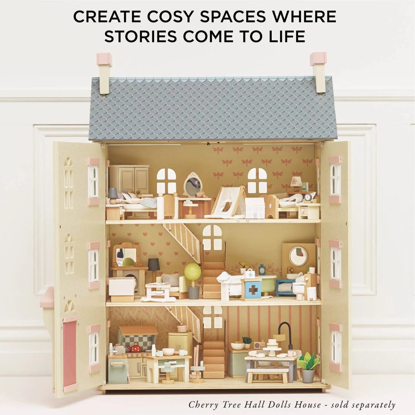 LE TOY VAN - Wooden Dolls House Starter Furniture Set - 35 piece