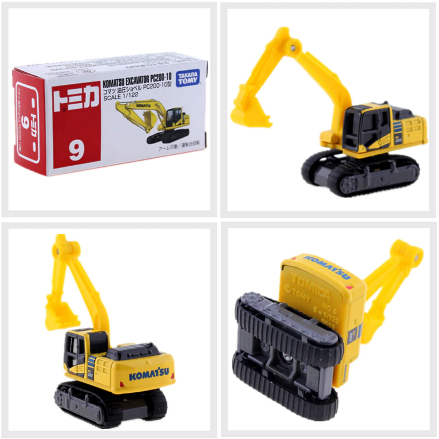 TAKARA TOMY - TOMICA No.9 KOMATSU EXCAVATOR PC200-10