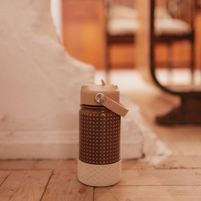 Mrs Ertha - Stainless Steel Water Bottle (Soft Squares)
