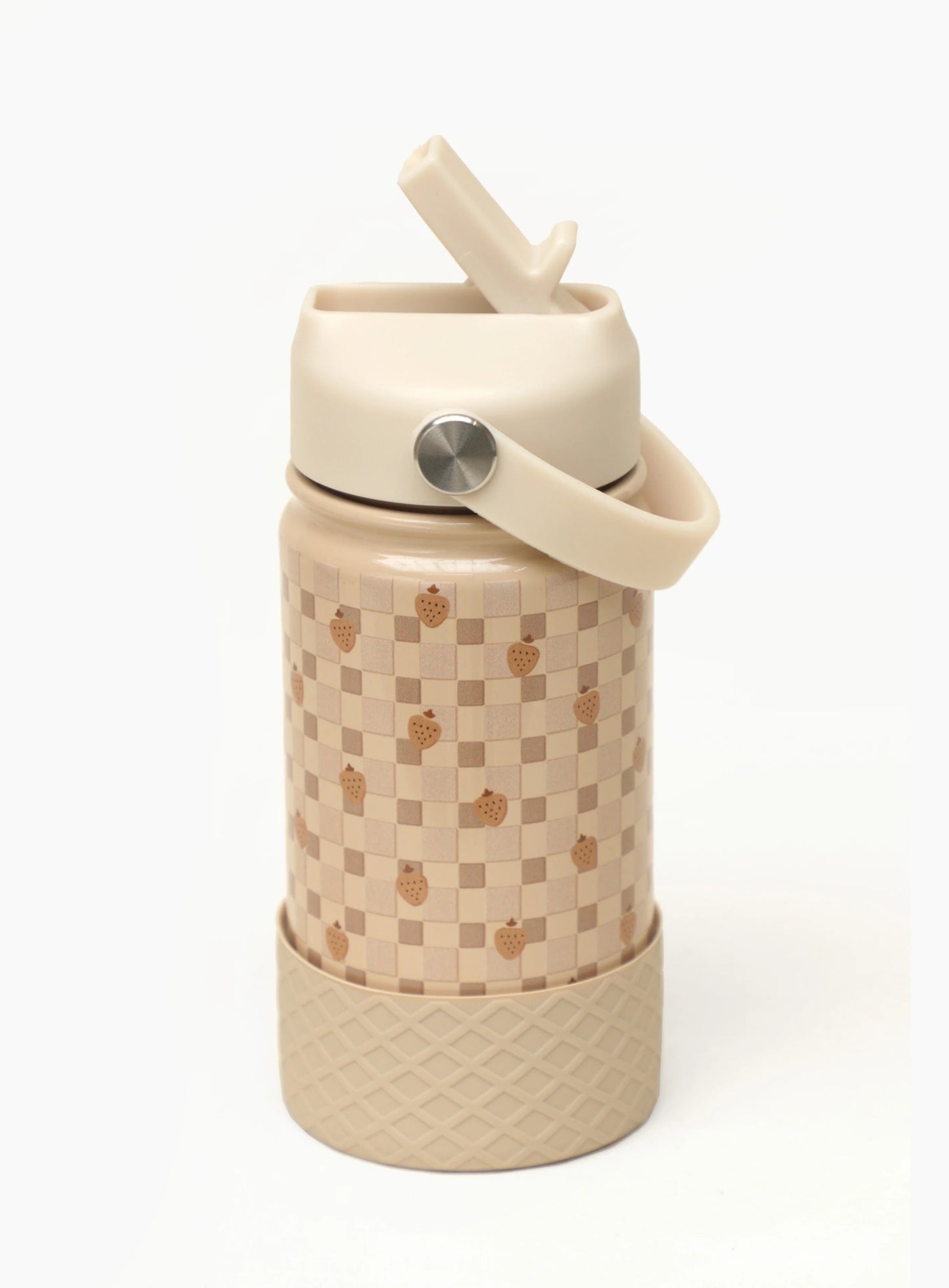 Mrs Ertha - Stainless Steel Water Bottle (Cute Strawberries)
