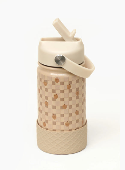 Mrs Ertha - Stainless Steel Water Bottle (Cute Strawberries)