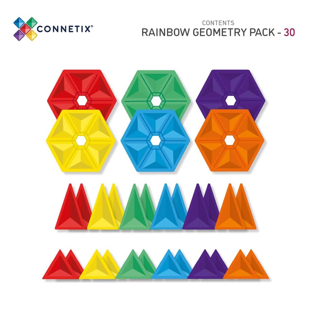 CONNETIX - Rainbow Geometry Pack 30 pc