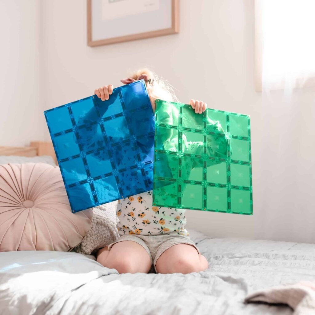 CONNETIX - Rainbow Blue & Green Base Plate 2 pc