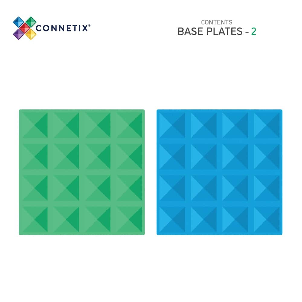 CONNETIX - Rainbow Blue & Green Base Plate 2 pc