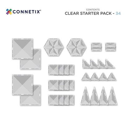 CONNETIX - Clear Starter Pack 34 pc