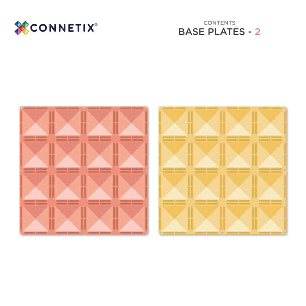 CONNETIX - Pastel Lemon & Peach Base Plate 2 pc