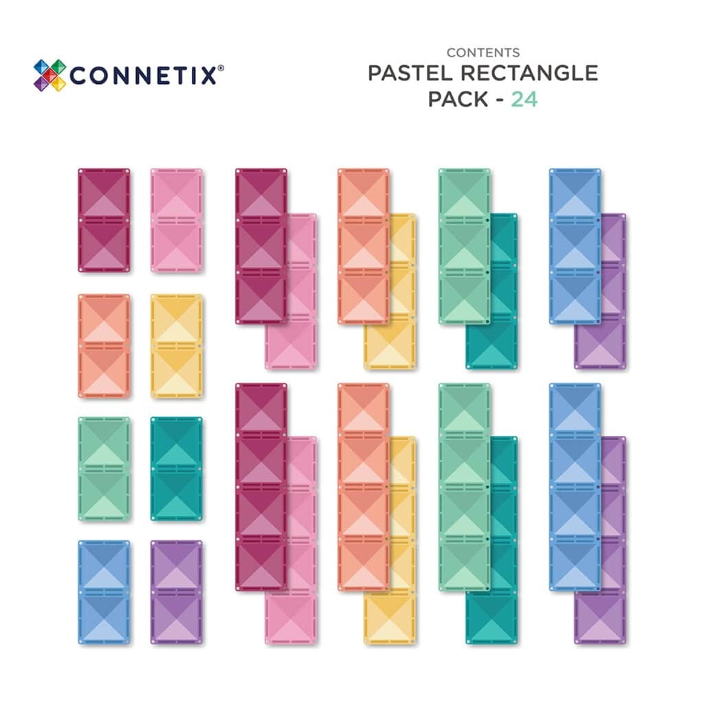 CONNETIX - Pastel Rectangle Pack 24 pc