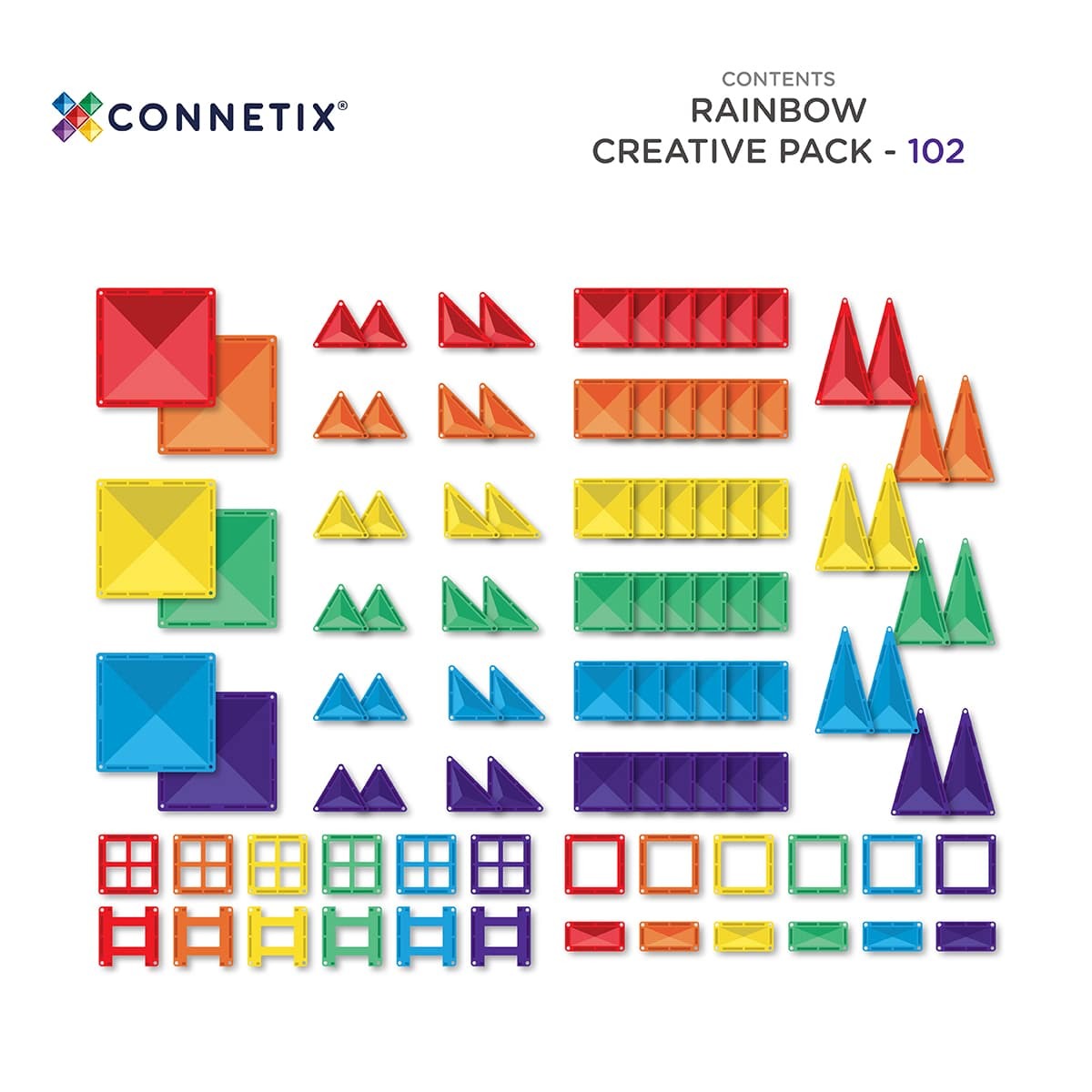 CONNETIX - Rainbow Creative Pack 102 pc