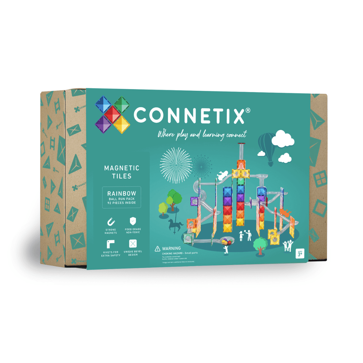 CONNETIX - Rainbow Ball Run Pack 92 pc