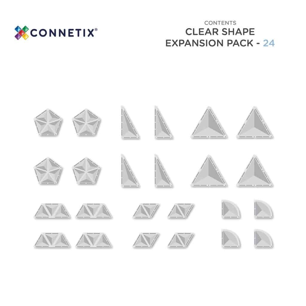 CONNETIX - Clear Shape Expansion Pack 24 pc