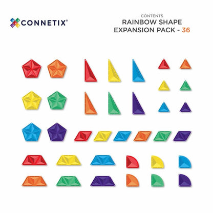 CONNETIX - Rainbow Shape Expansion Pack 36 pc