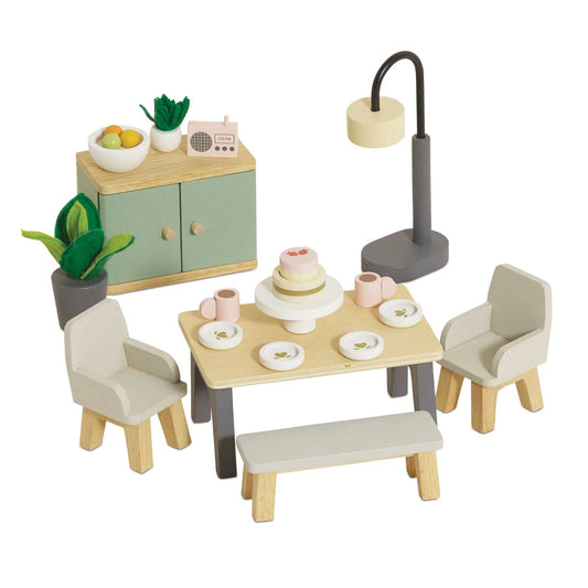 LE TOY VAN - Wooden Dolls House Dining Room -18 piece