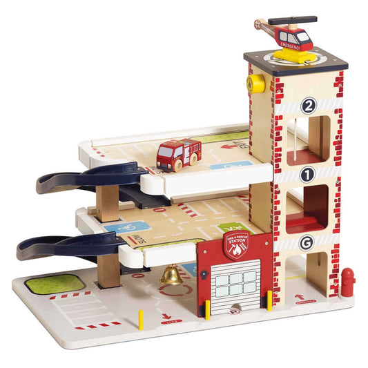 LE TOY VAN - Fire & Rescue Wooden Garage