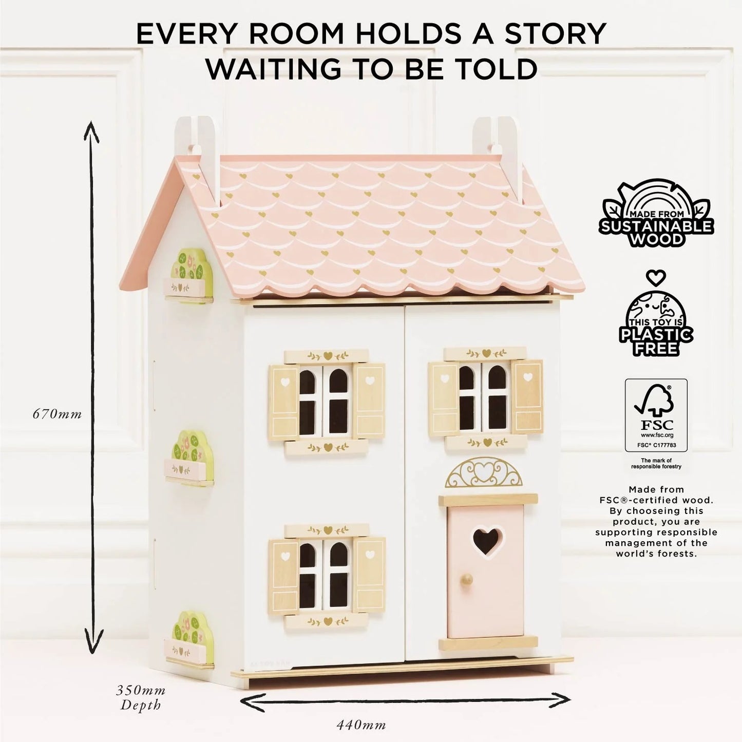 LE TOY VAN - Roseheart Wooden Dolls House