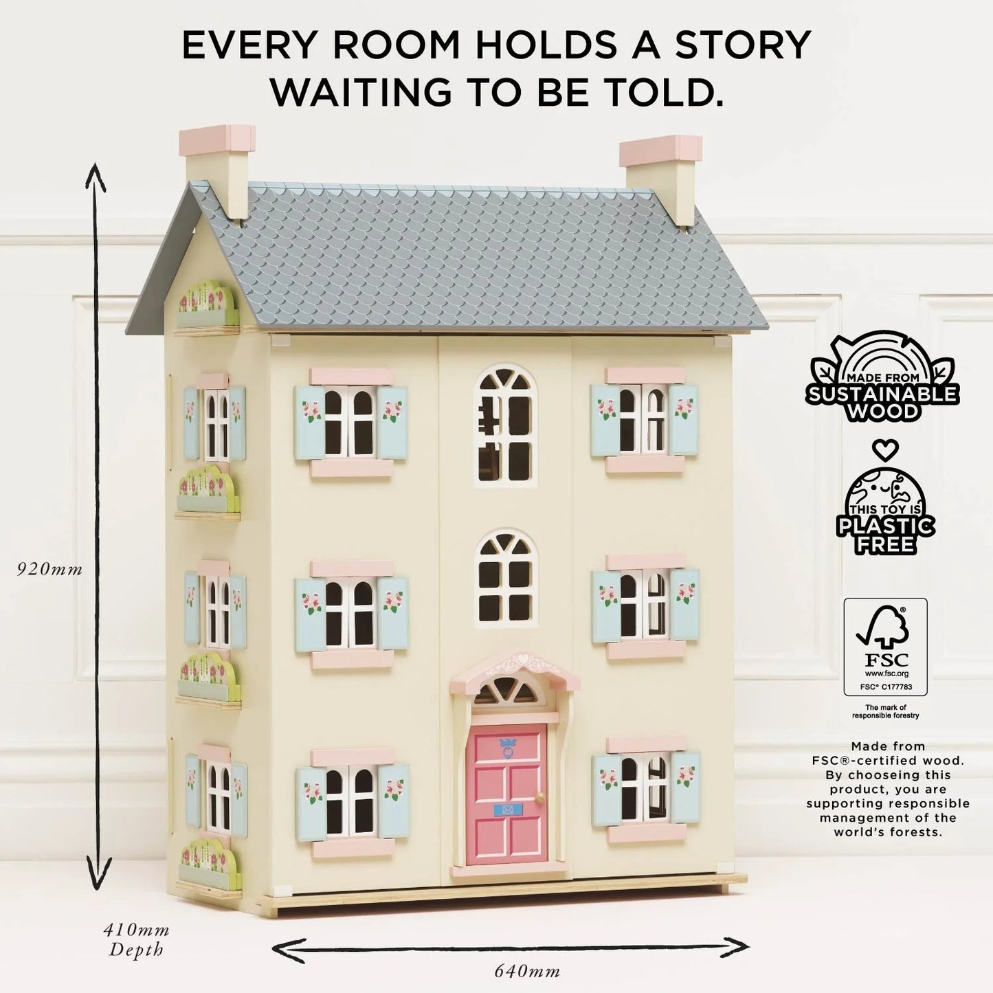 LE TOY VAN - Cherry Tree Hall Wooden Dolls House
