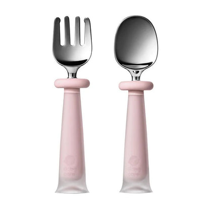 Bc Babycare - Spoon & Fork Set (Stainless Steel & Silicone)