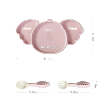 Bc Babycare - Koala Silicone Divided Plate Set
